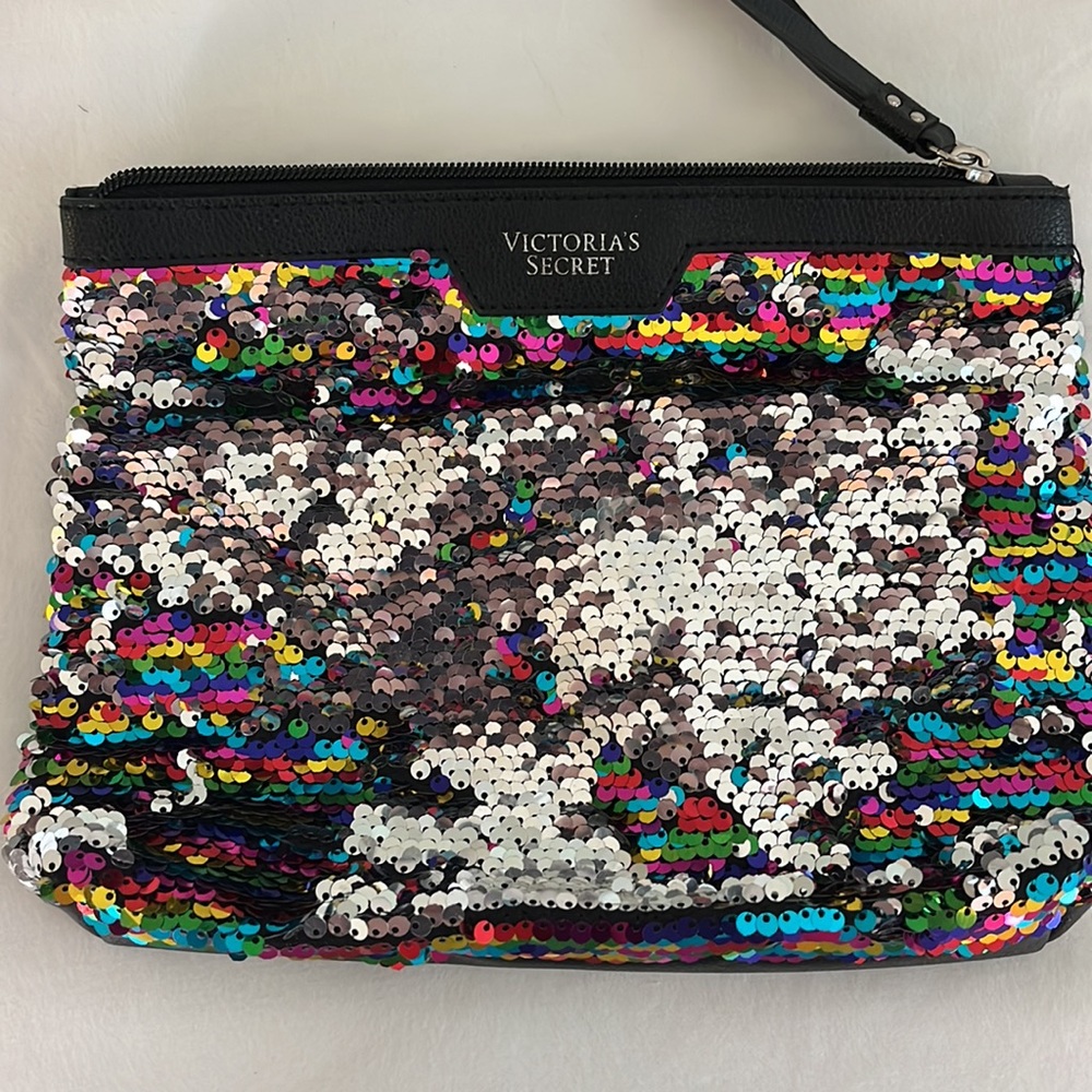 Vs Multicolored Sequin Make Up Bag - image 2